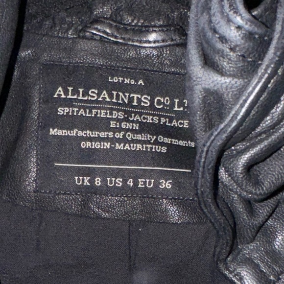 AllSaints Women's Belvedere Leather Biker Jacket - Picture 4 of 5
